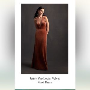 BHLDN Jenny Woo Collection Velvet Maxi Dress